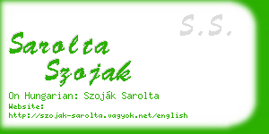 sarolta szojak business card